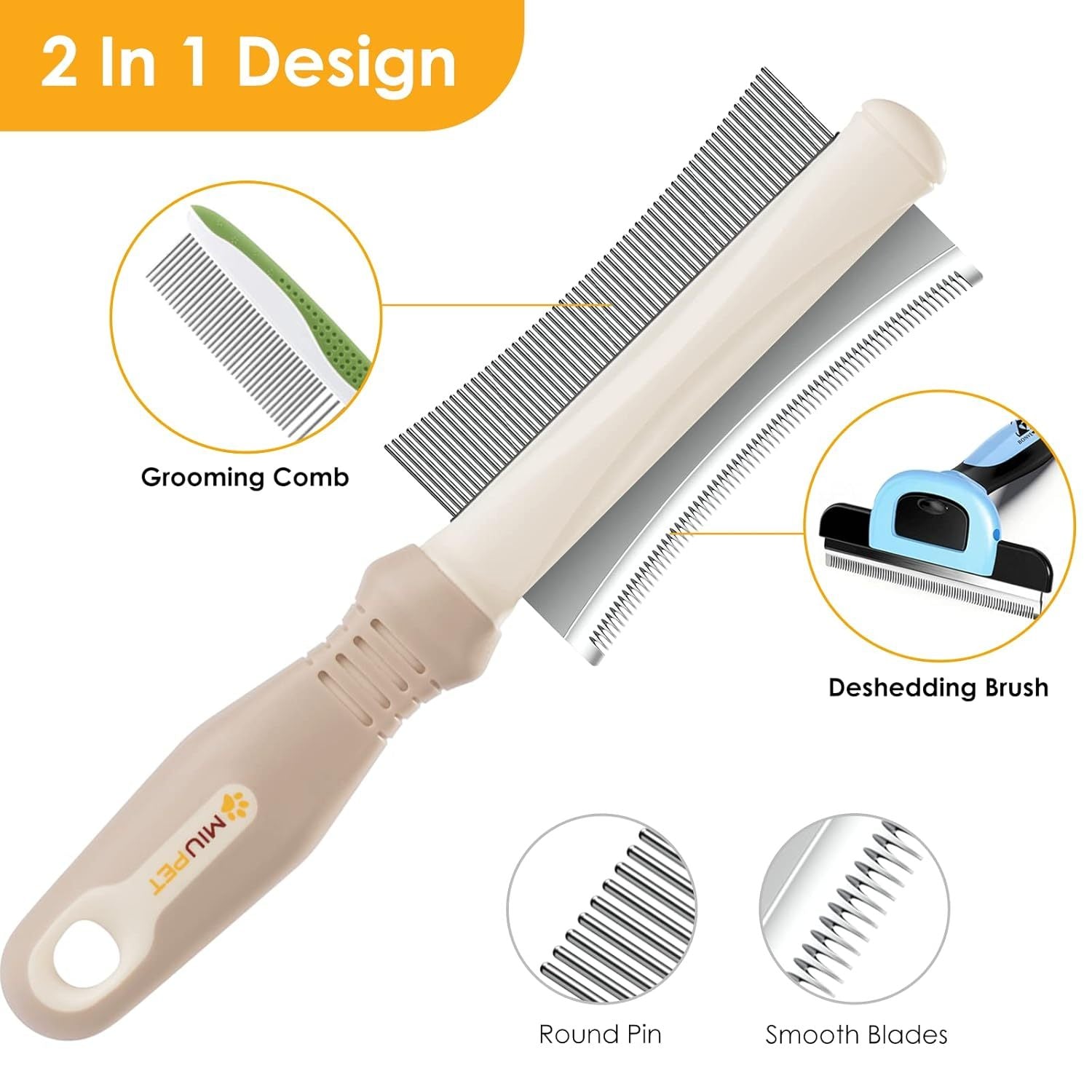 2 In 1 Brush Grooming Comb