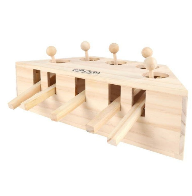 Solid Wood Cat Toy