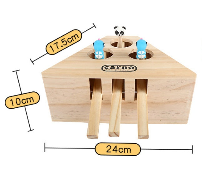 Solid Wood Cat Toy