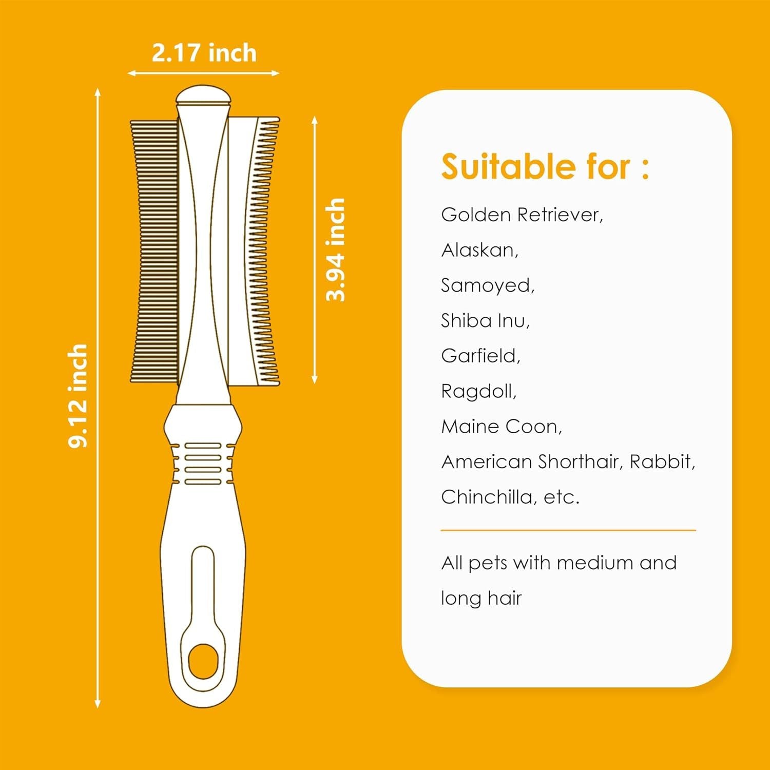 2 In 1 Brush Grooming Comb