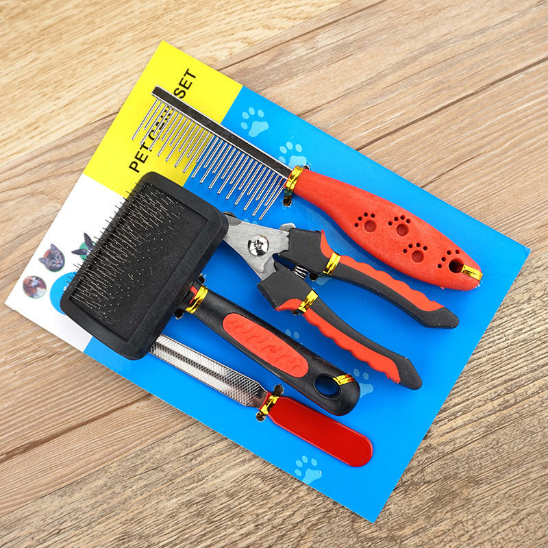 Dog Grooming Four-piece Comb
