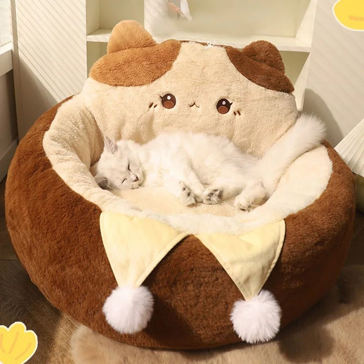 Cats Sofa Dogs Bed Round