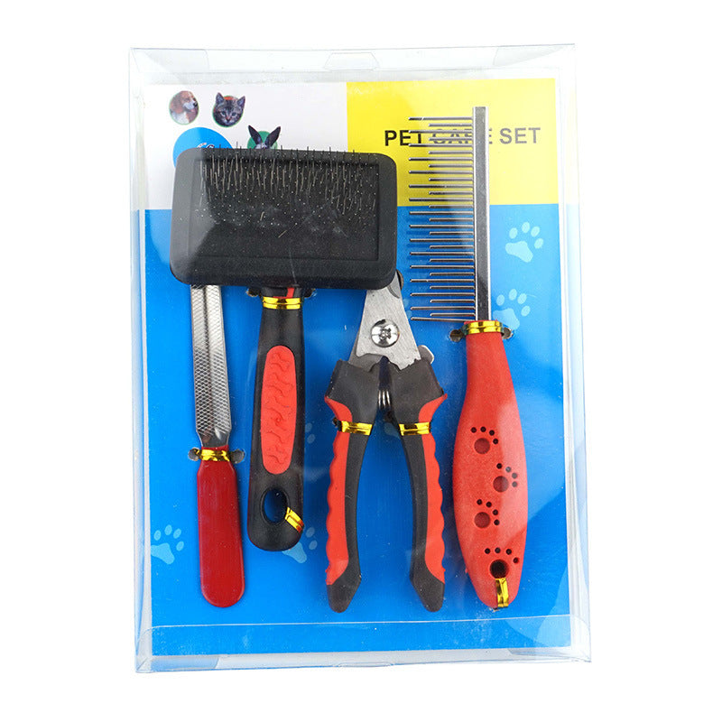 Dog Grooming Four-piece Comb