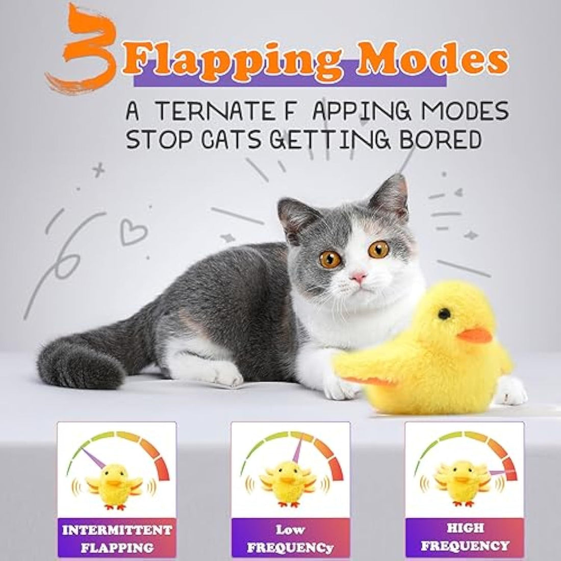 Cat Catnip Toys Beating Wings
