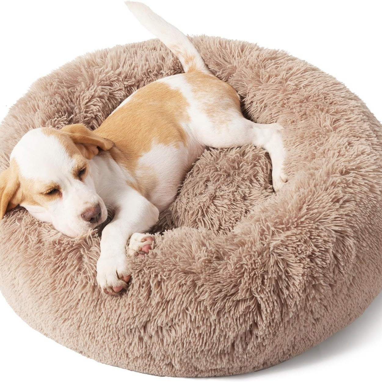 Indoor Solid Color Plush Pet Bed