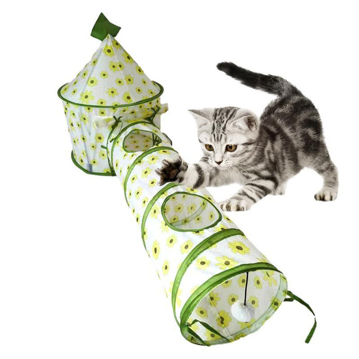 Cat Play Tunnel Folding Interactive Toy