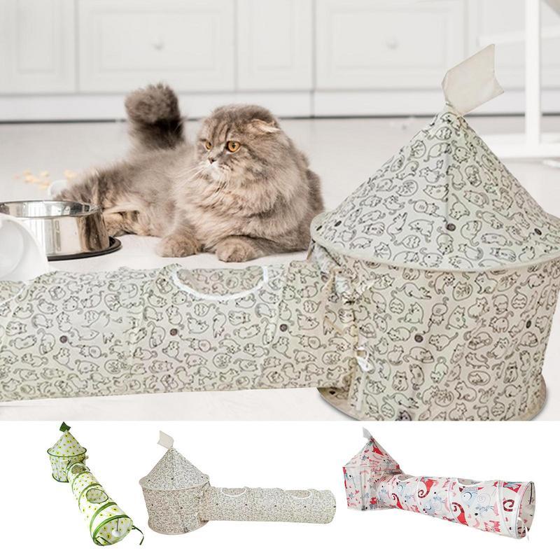 Cat Play Tunnel Folding Interactive Toy